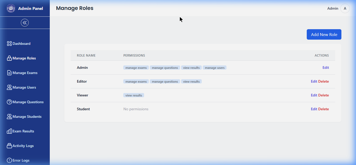 Manage Roles